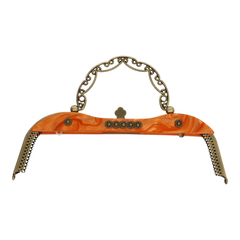 Tasbeugel metaal 26,5cm cognac - 2st