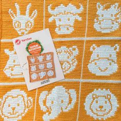 Haakpatroon Safari Avontuur Mozaiek Deken - L. de Vries -1st