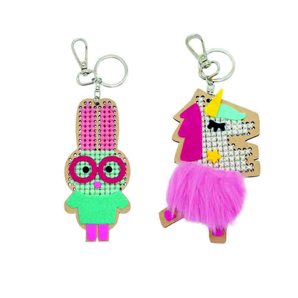 DMC Kids Kit Cross stitch kit Keyrings Flip & Flap - 1pc
