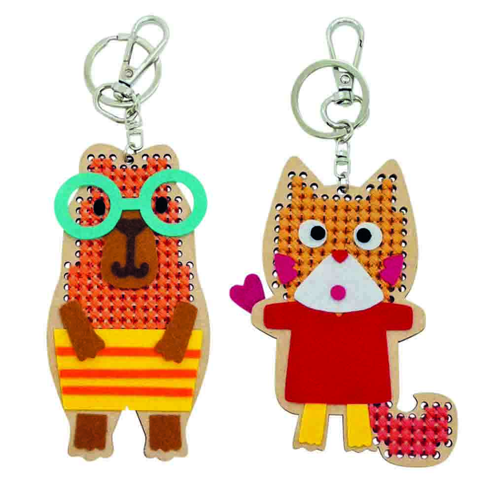 DMC Kids Kit Cross stitch kit Keyrings Mini & Maxi - 1pc