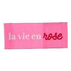 Bohin Kledinglabel opnaaibaar 2x5cm - La vie en rose - 1x4st