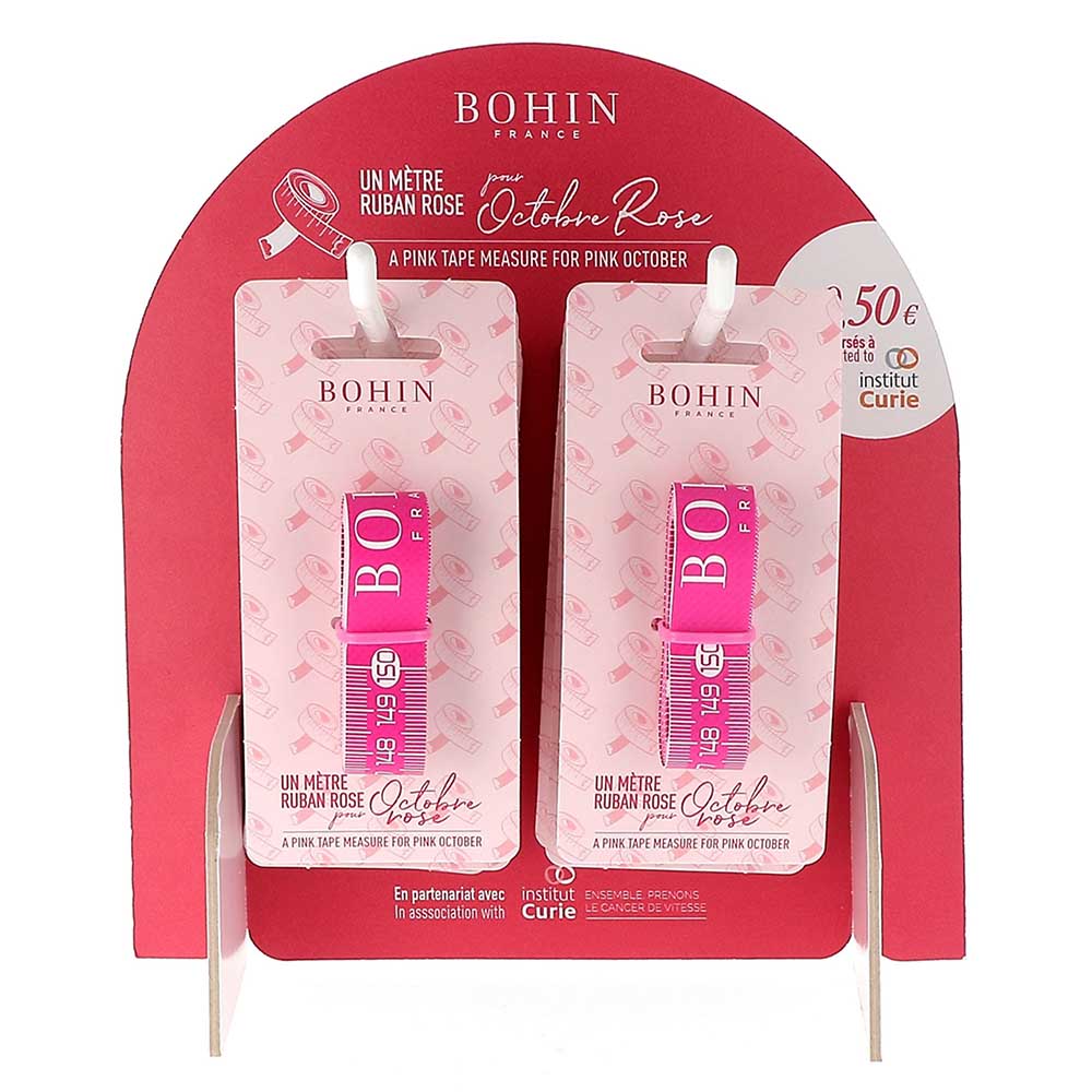 Bohin Meetlint Pink October display - 1x14st