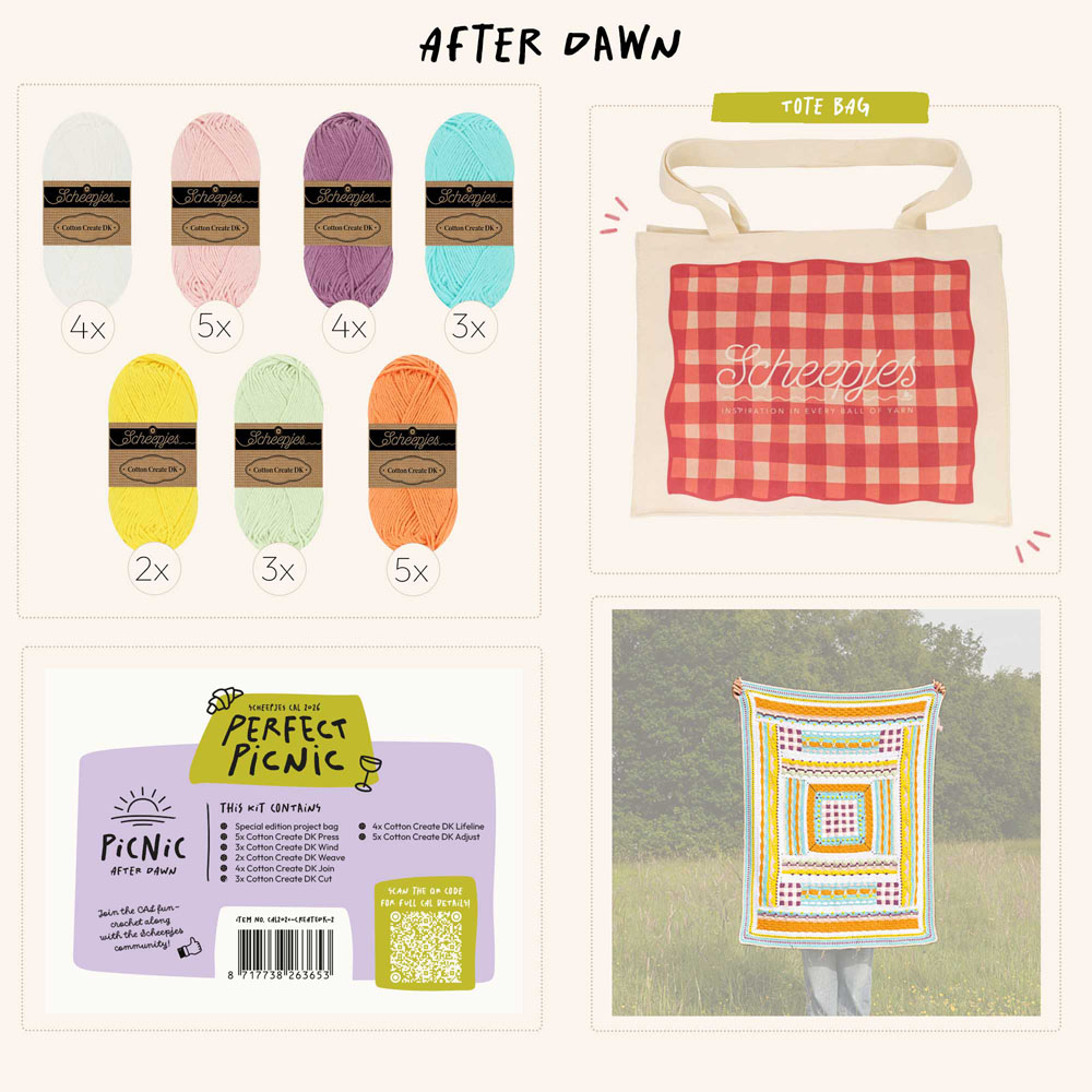 Scheepjes CAL2026 kit Cotton Create DK - Dawn - 1st