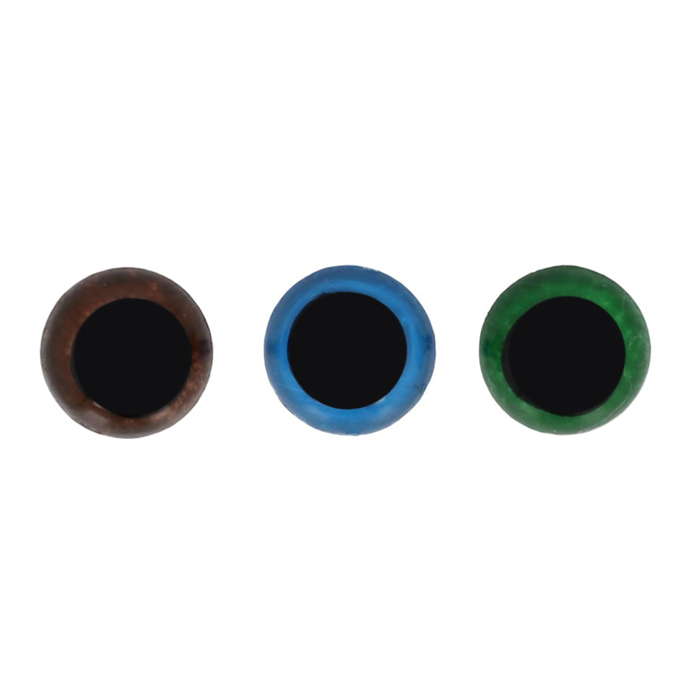 Crafties Safety eyes ass multi-col. 8-12mm - 3 pairs - 5pcs