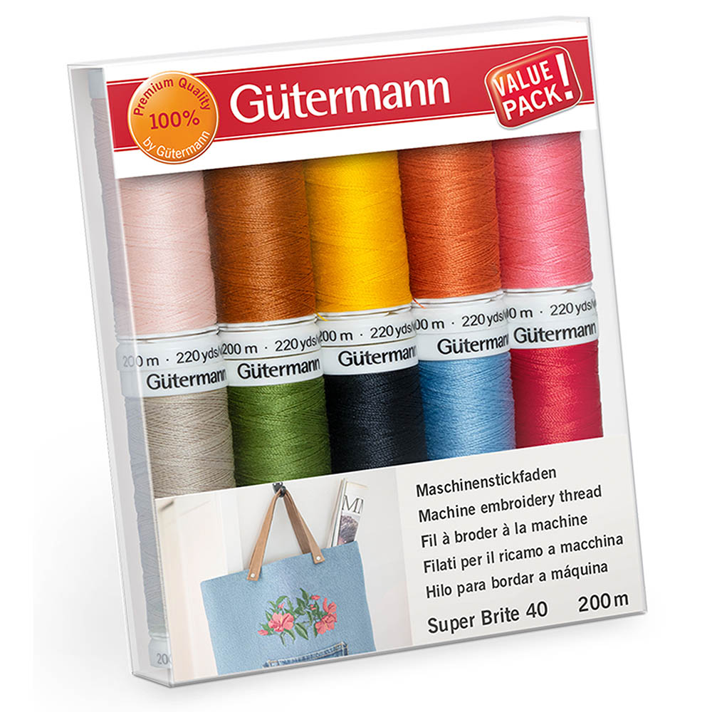 Gütermann Super Brite 40 borduurgarenset - 10x200m - 1st
