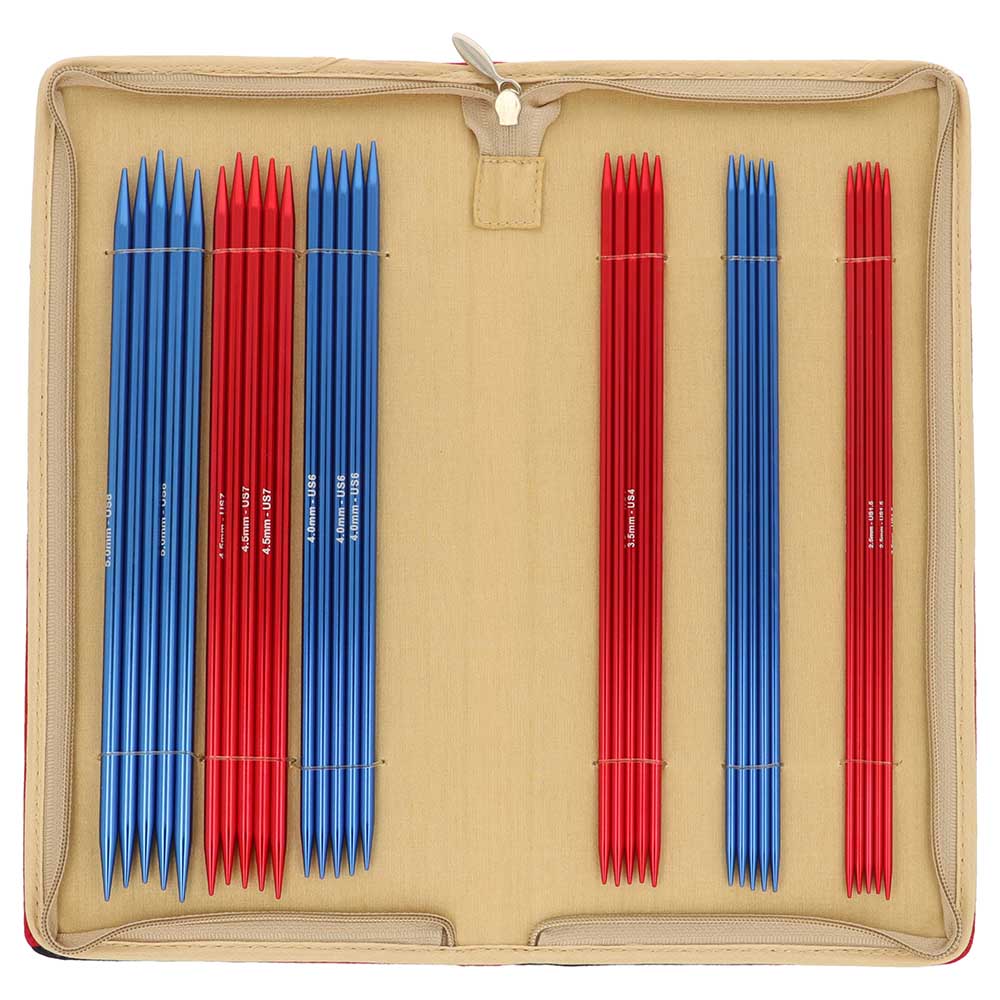 KnitPro Red Wave sokkennaaldenset 20cm - 1st