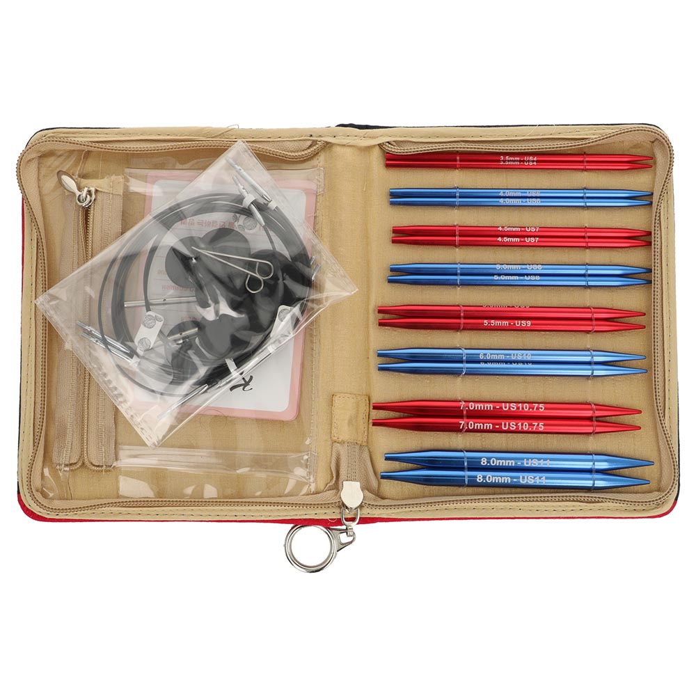 KnitPro Red Wave verwisselb. breip. set 13cm - 1st