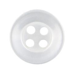 Milward 4-hole shirt button 10mm white - 1x12pcs
