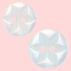 Milward Basic Knopf Stern weiß 14-16mm