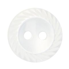 Milward 2-hole button rope 14mm white - 1x8pcs