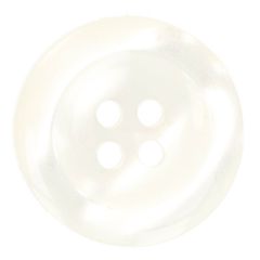 Milward 4-hole shiny button 20mm white - 1x4pcs