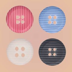 Milward 4-hole button striped 11-19mm