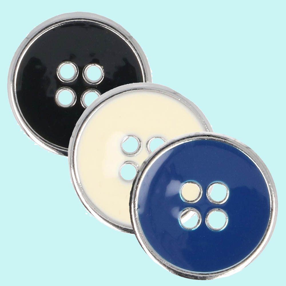 Milward Knoop 4-gaats zilveren rand 15mm - 1x5st