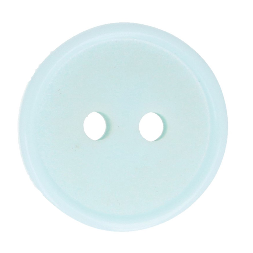 Milward Nylon button round 15mm babyblue - 1x6pcs