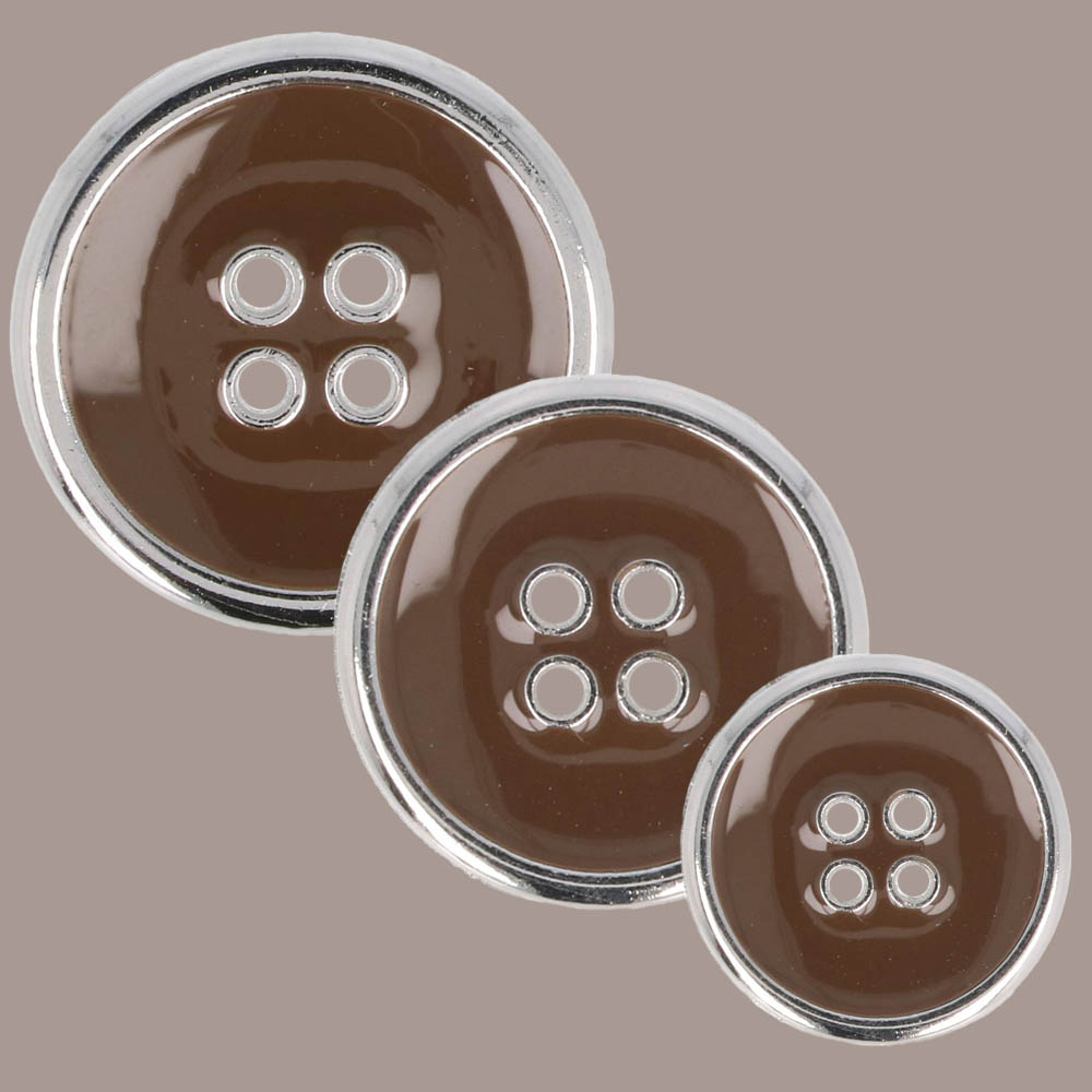 Milward Knoop 4-gaats zilveren rand 20-25mm bruin