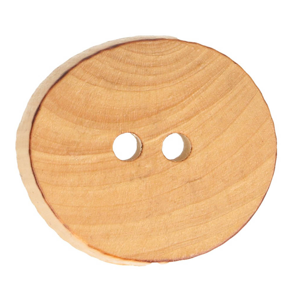 Milward 2-hole button oval wood 18mm -1x6pcs