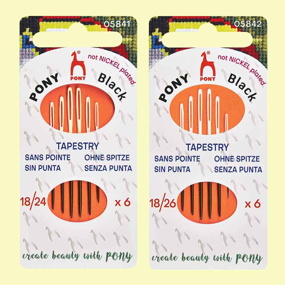 Pony Black Wolnaalden wit - 5x6st