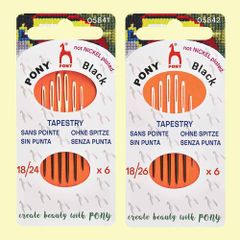 Pony Black Wolnaalden wit - 5x6st