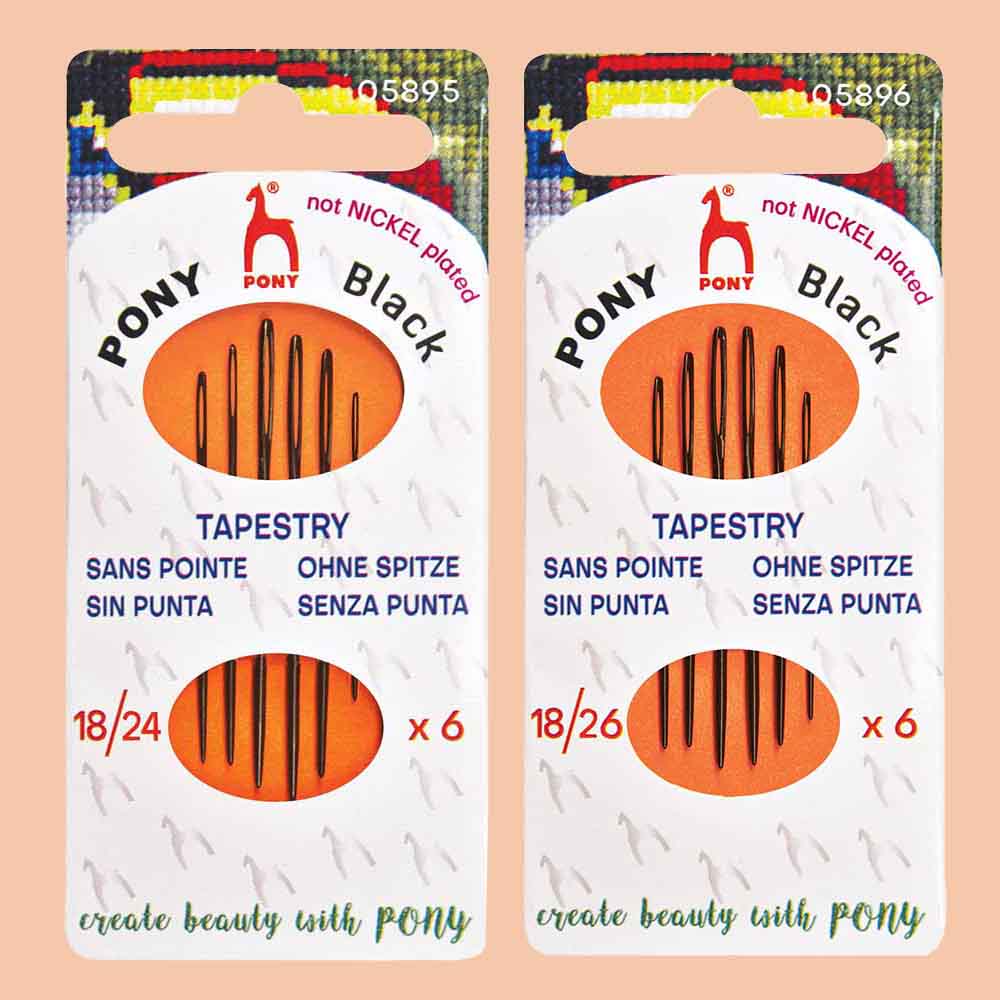 Pony Black Wolnaalden zwart - 5x6st