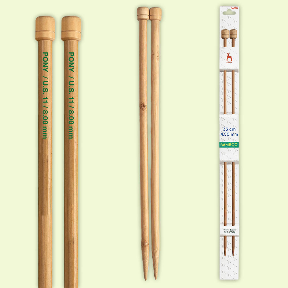 Pony Bamboo Breinaalden 33cm 2.00-10.00mm - 1st