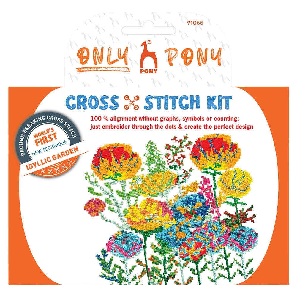 Pony Only Cross stitch Design kit Idyllic garden - 1pc
