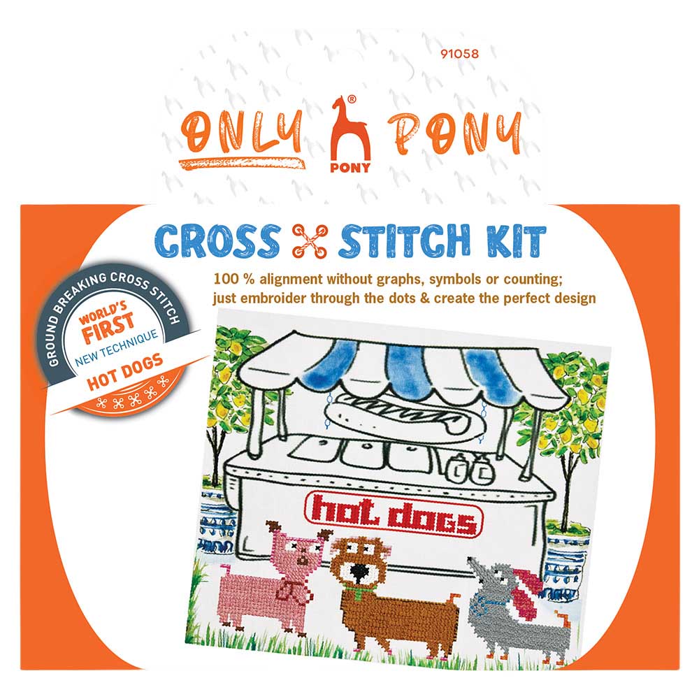 Pony Only Cross stitch Design kit Hot dogs - 1pc