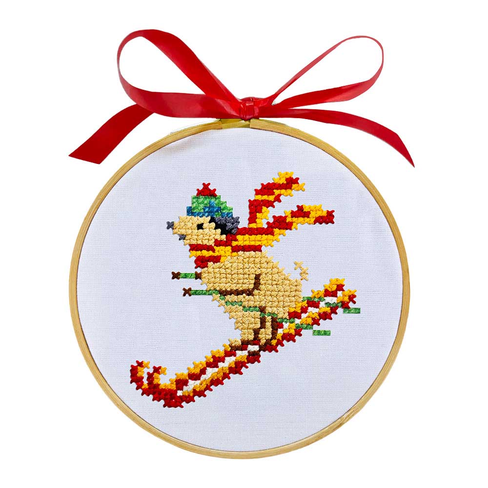 Pony Only Mini Cross stitch kit Am free on my skis - 1pc