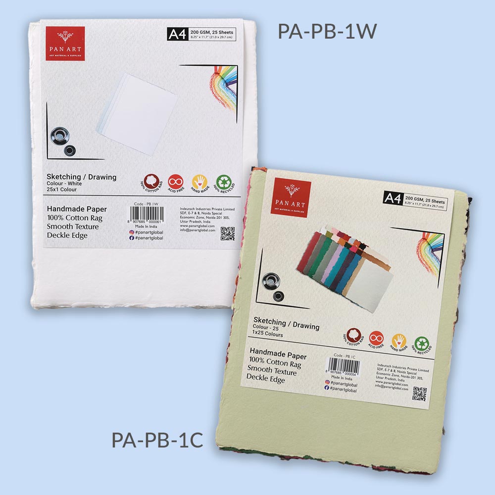 Pan Art Deckle-edge paper block 22x28cm - 25 sheets - 1pc