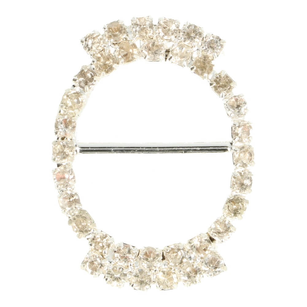 Strass gesp - 10st - Zilver