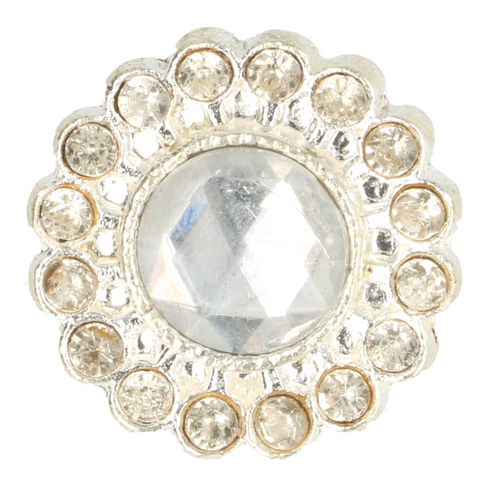 STRK07 Strass knoop - 10st - Zilver