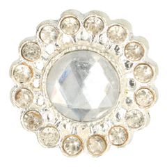 STRK07 Strass knoop - 10st - Zilver