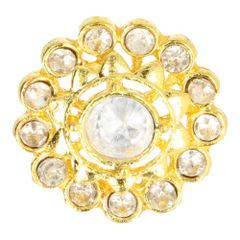 STRK19 Strass knoop GO of SI - 10st