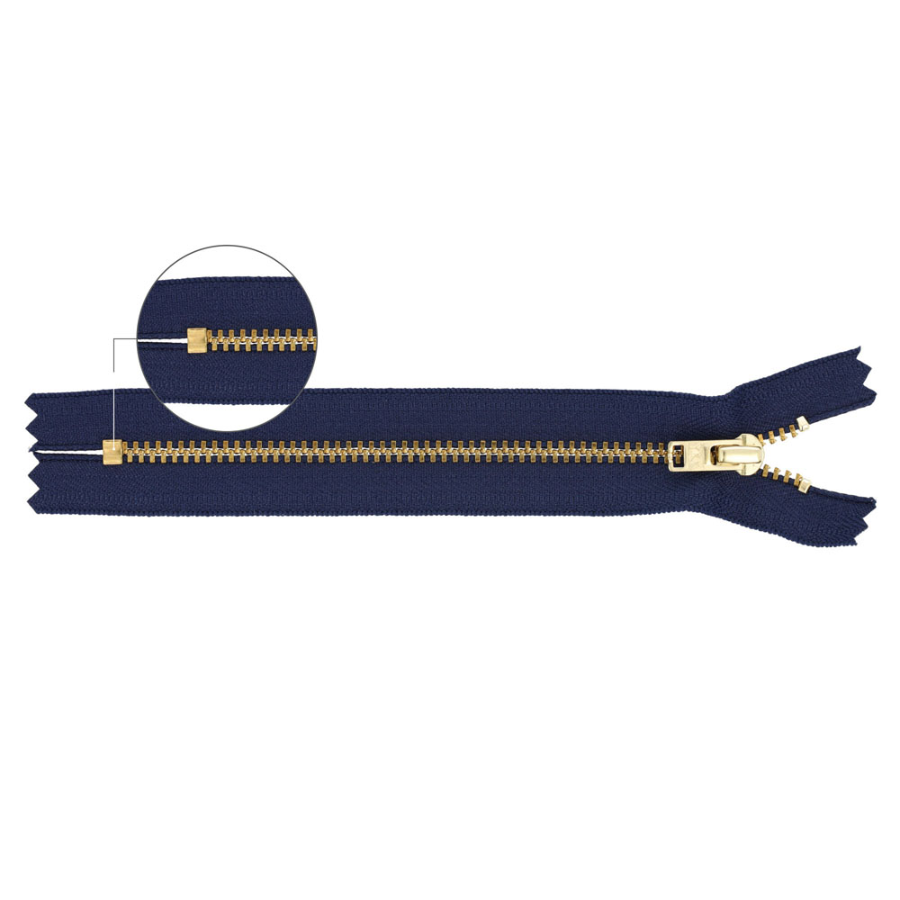 YKK YZiP Trousers zippers closed-end no.3 15cm go. brass-058