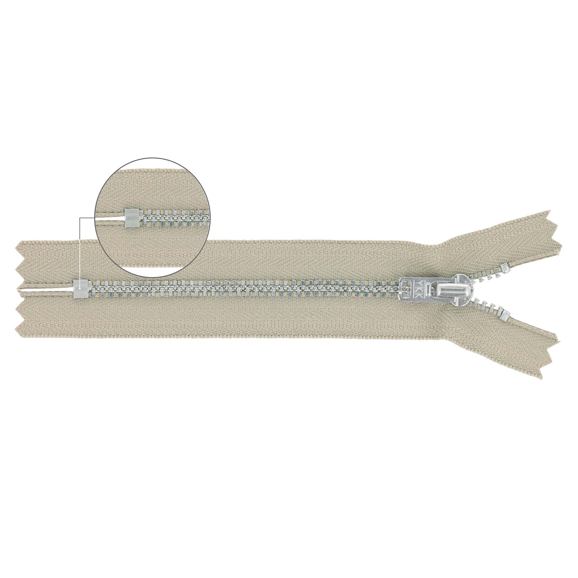 YKK YZiP Trousers zippers closed-end no.3 18cm silver - 573