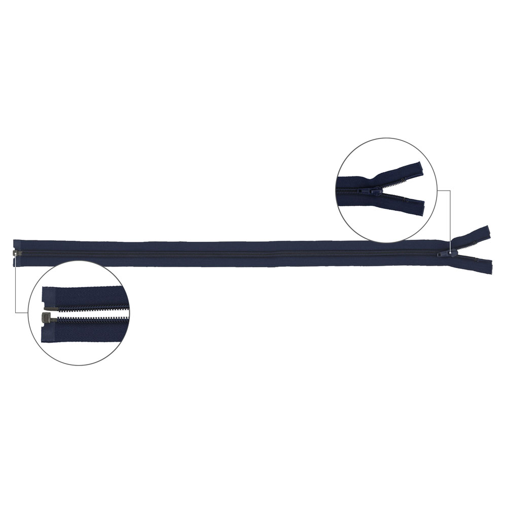 YKK Spiraalrits deelbaar metaal nr.5 80cm - 058