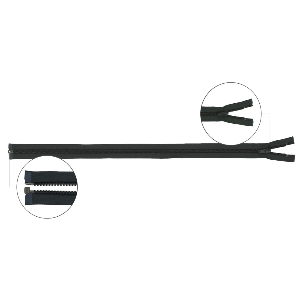 YKK Spiraalrits deelbaar metaal nr.5 80cm - 075