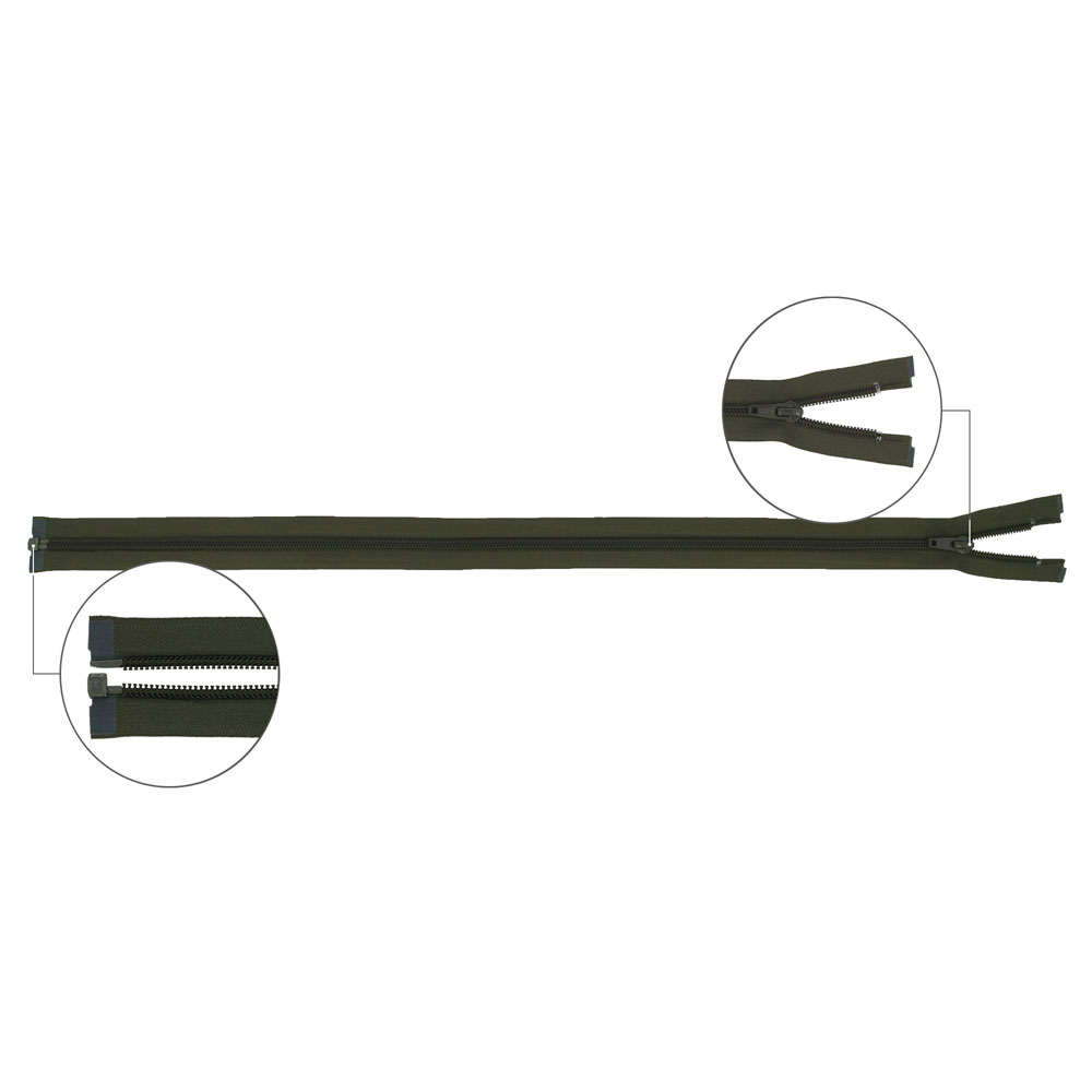 YKK Spiraalrits deelbaar metaal nr.5 80cm - 078