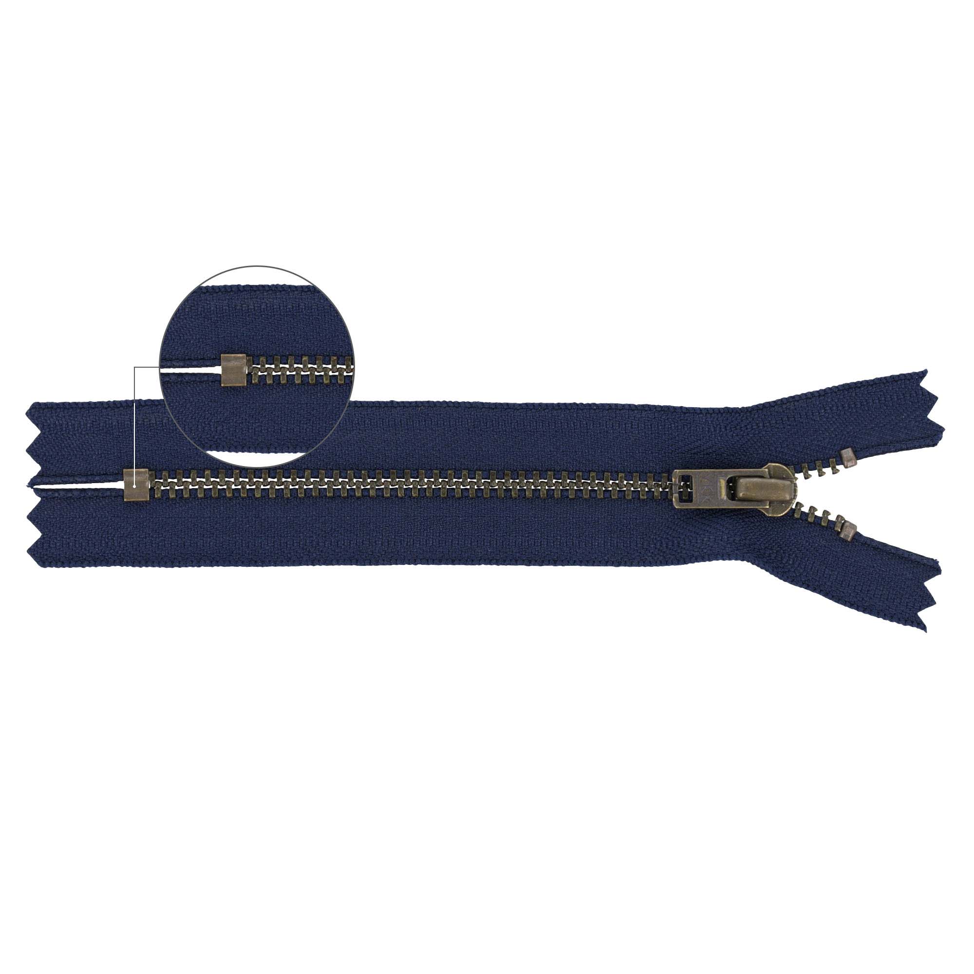 YKK YZiP Trousers zippers closed-end no.3 12cm an. brass-058
