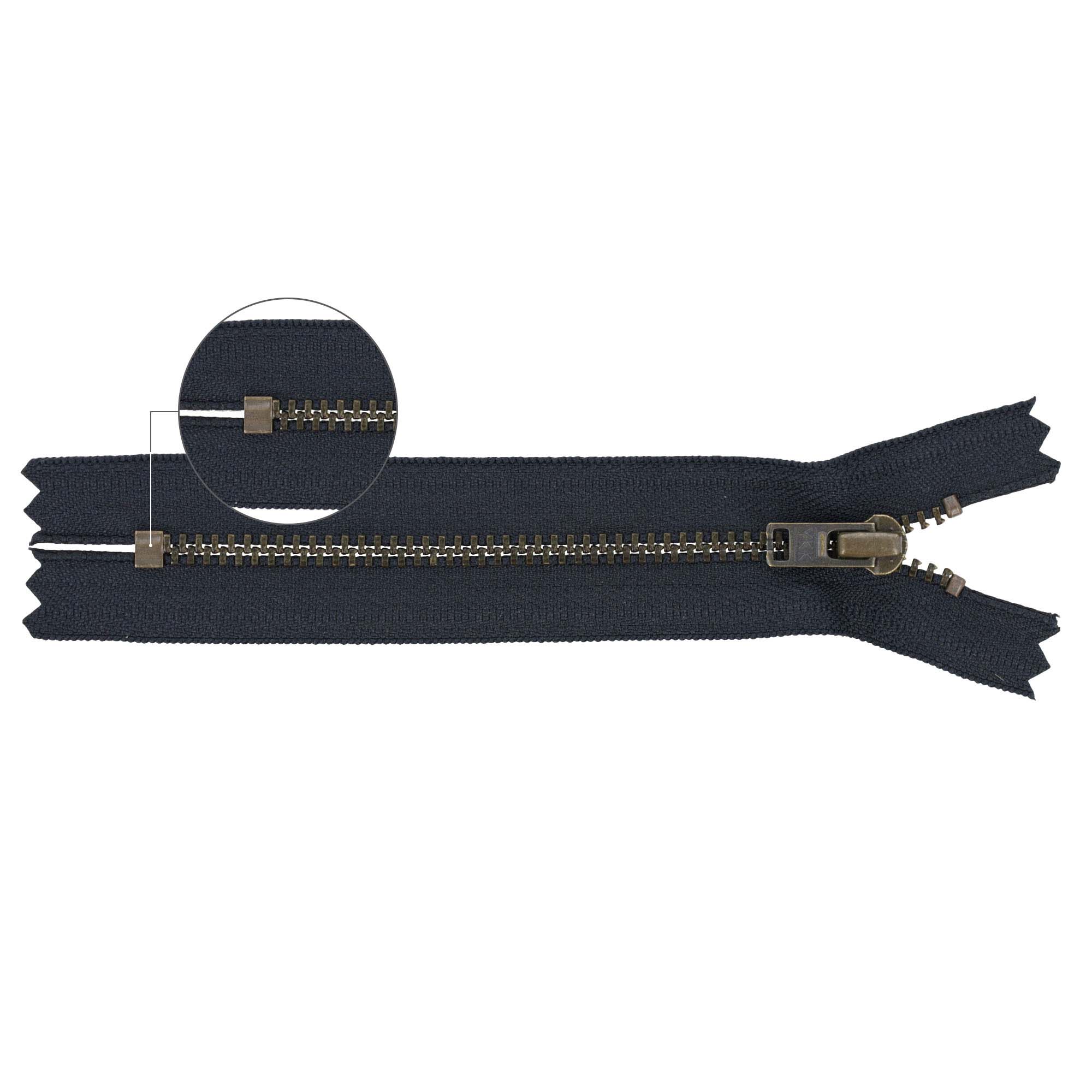 YKK YZiP Trousers zippers closed-end no.3 15cm an. brass-071