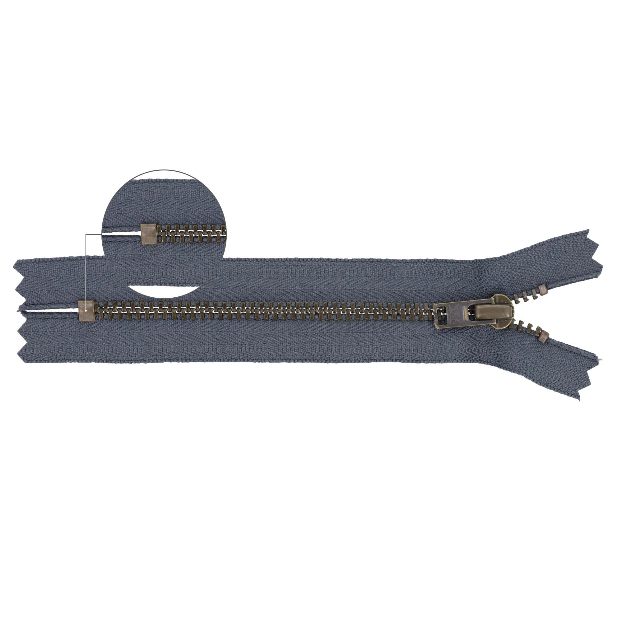 YKK YZiP Trousers zippers closed-end no.3 18cm an. brass-182