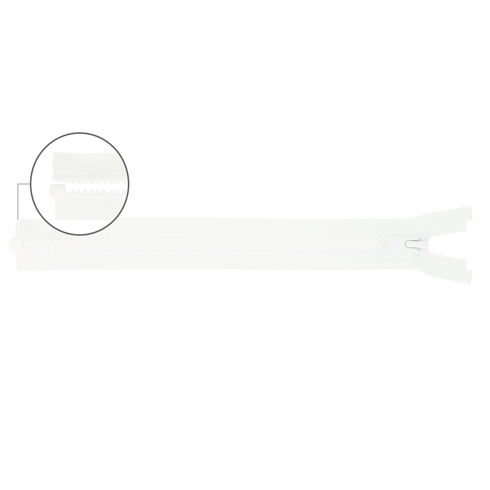 YKK VISLON Molded plastic open-end zipper no.5 60cm - 501