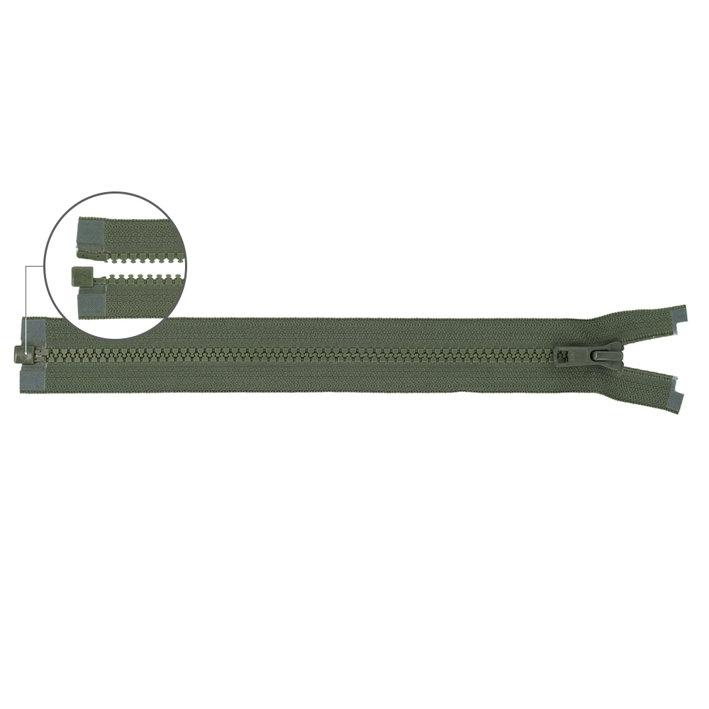 YKK VISLON Molded plastic open-end zipper no.5 75cm - 078