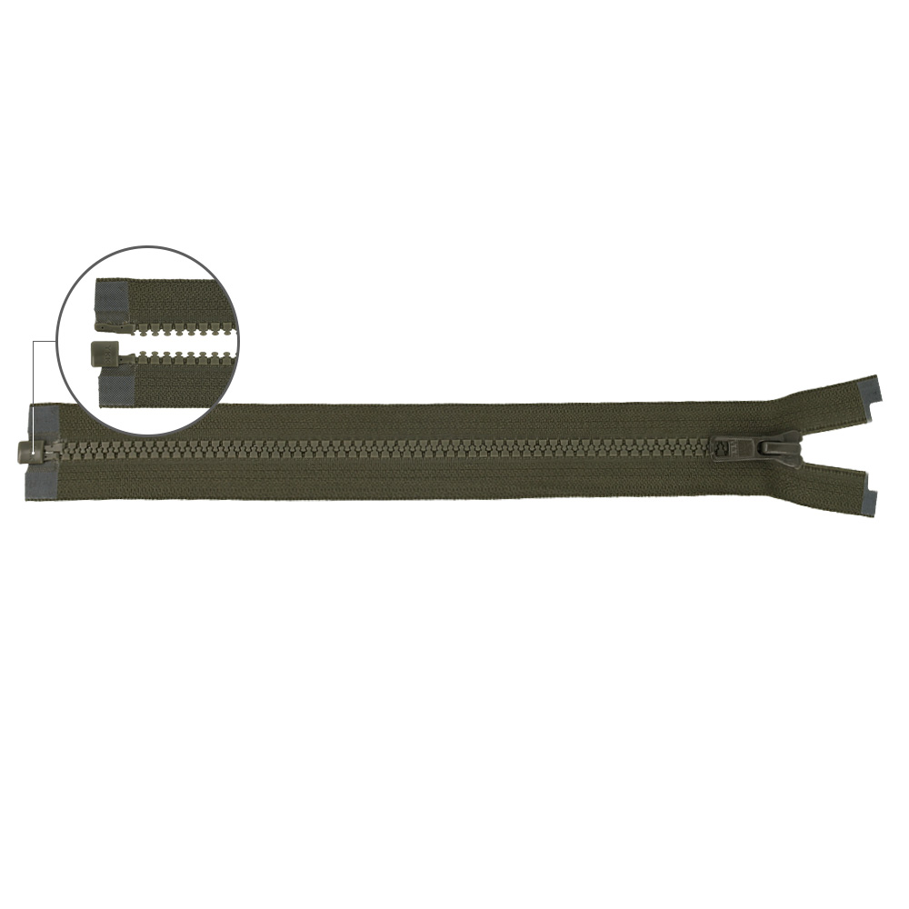 YKK VISLON Molded plastic open-end zipper no.5 75cm - 567