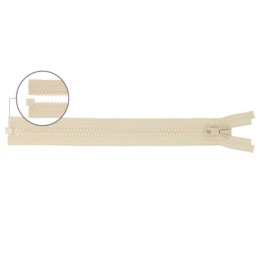 YKK VISLON Molded plastic open-end zipper no.5 75cm - 572