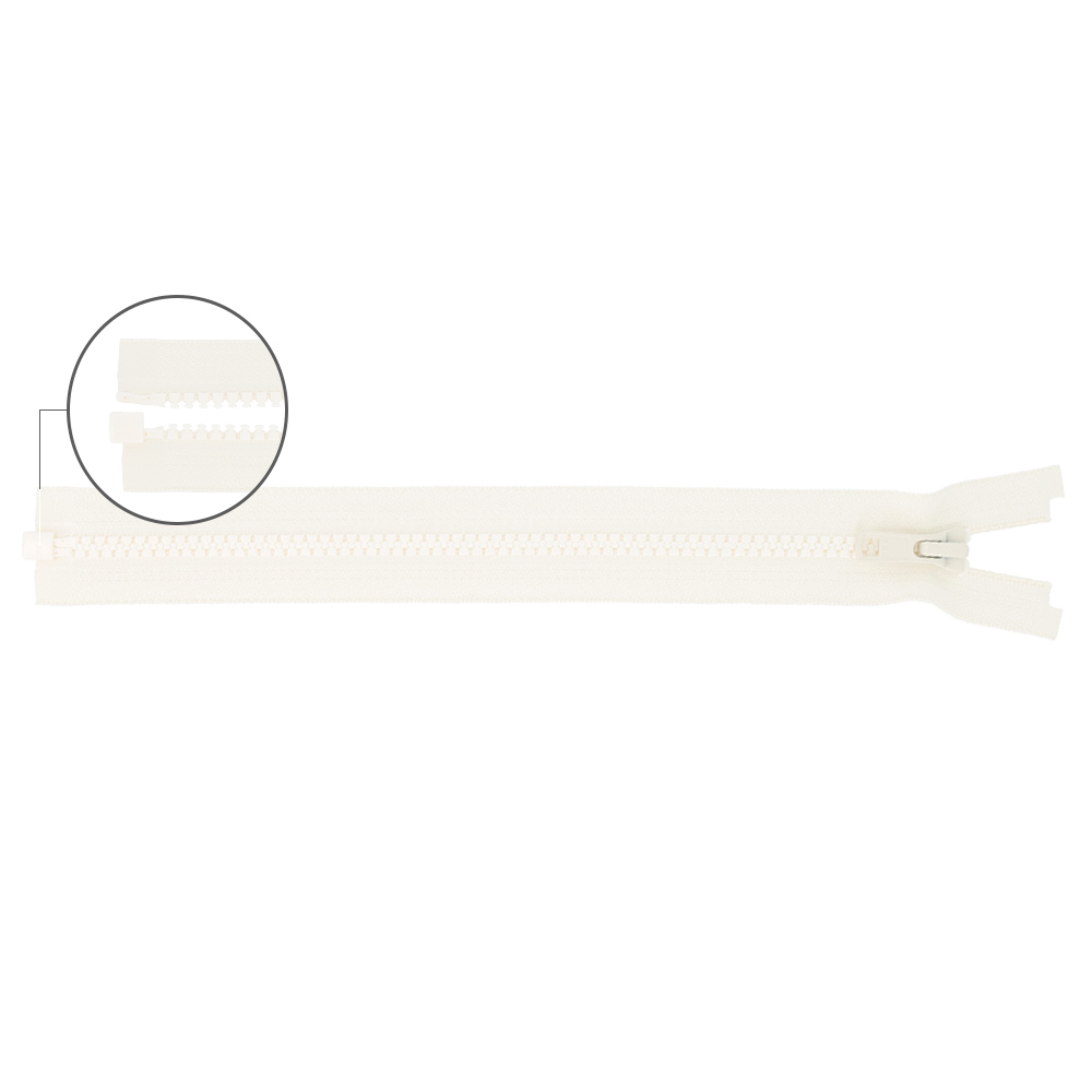 YKK VISLON Molded plastic open-end zipper no.5 75cm - 841