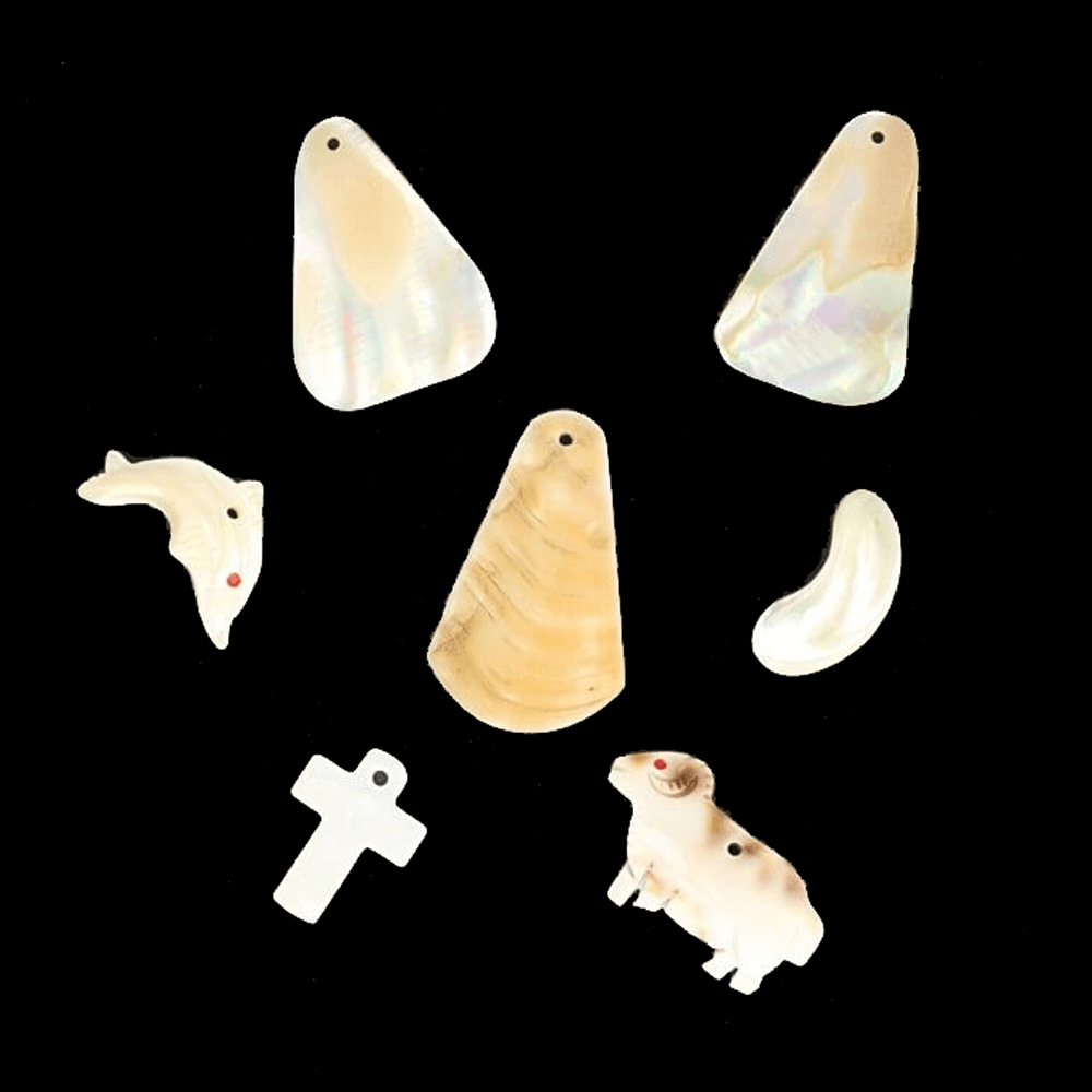 Mother-of-pearl beads assort. - 25pcs