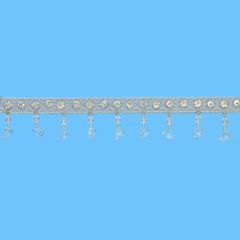 Fransenband Glasperlen 30mm - 10m - 009