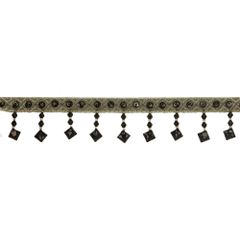 Ribbon with glass beaded fringe 35mm - 10m