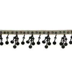 Ribbon with glass beaded fringe 45mm - 10m