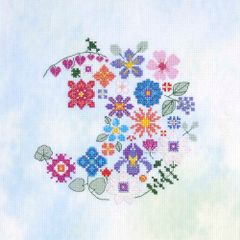 DMC Cross stitch kit flowers - 1pc